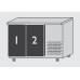 Tavolo Refrigerato Temperatura Positiva 2 Sportelli con Piano Superiore e Alzatina profondità cm 60